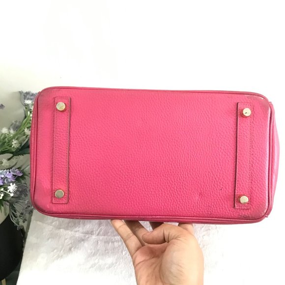 Hermes Birkin Handbag Rose Pourpre Togo With Gold Hardware 32 Pink - Picture 5 of 12